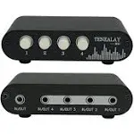 4 in 1 Out / 1 in 4 Out AUX 3.5mm Stereo Audio 4-port 3.5mm Switch no volume