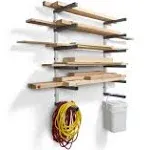 Bora PBR-0620, 6-Level Lumber Storage Rack, White and Gray