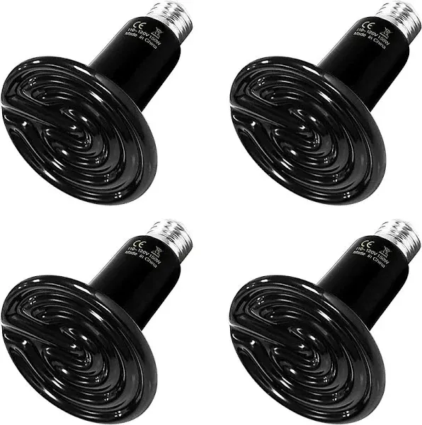 2 X 150W E27 Infrared Ceramic Heat Emitter Reptile Heat Lamp Bulb Lizard Snakes