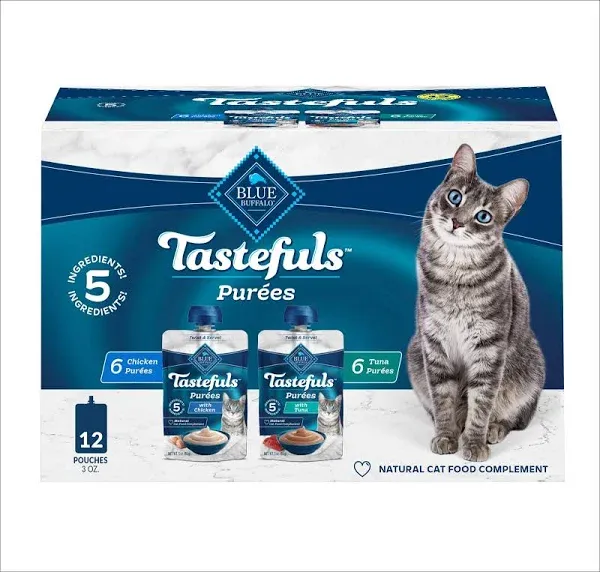 Blue Buffalo Tastefuls Purees Adult Cat Food Variety Pack