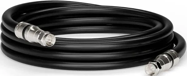 The Cimple Co 3 Feet - Rg-11 Coaxial Cable F Type Cable High Definition with RG11 Coax Compression Connectors - (Black)