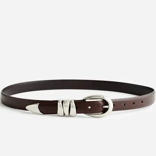 Madewell Triple Metal Leather Keeper Belt