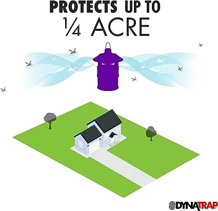 DynaTrap DT160SR Mosquito & Flying Insect Trap – Kills Mosquitoes, Flies, Wasps, Gnats, & Other Flying Insects – Protects up to 1/4 Acre