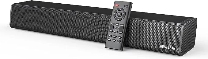 Sound Bar, BESTISAN 80 Watts Sound Bars for TV Home Theater Speaker with HDMI, Optical, RCA, AUX Port, Bluetooth 5.0, 3EQs Audio Mode, Enhanced Bass Technology, Bass Adjustable, 2023 Upgrade Version