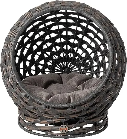 Huntley Pet Hemisphere Rattan Pet Bed