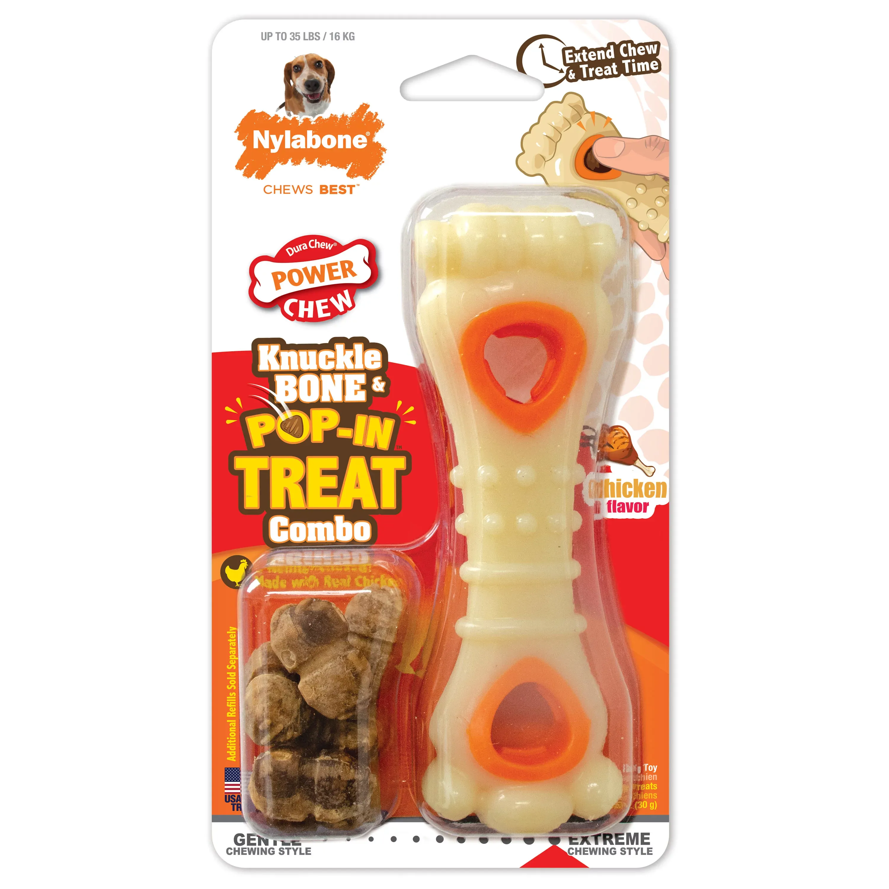 Nylabone Chew & Treat Toy for Dogs - Interactive Dog Enrichment Chew & Treat Toys