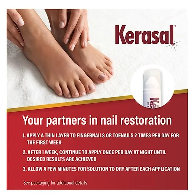 Kerasal Nail Renewal, Restores Appearance of Discolored or Damaged Nails, 0.33 fl oz (Pack of 2, Packaging May Vary)