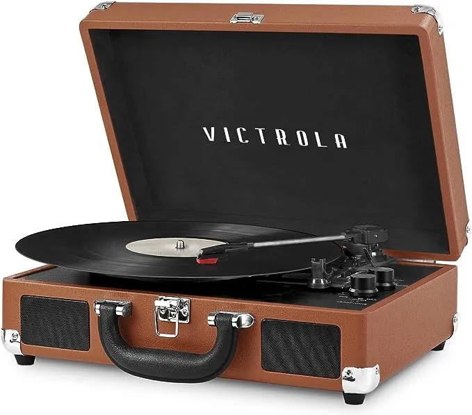 Victrola Bluetooth Suitcase Record Player with 3-Speed Turntable