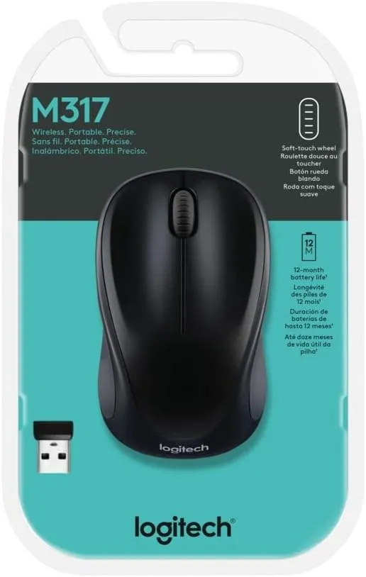 Logitech M317 Wireless Mouse - Red