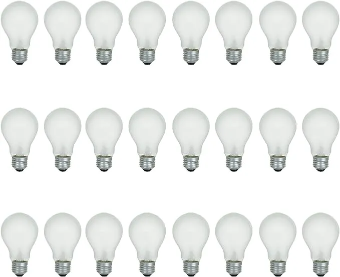 Xtricity A19 Clear Incandescent Rough Service Light Bulb, 100 Watt, 2700K Soft White, E26 Medium Base, 1020 Lumens, 130V (6 Pack)