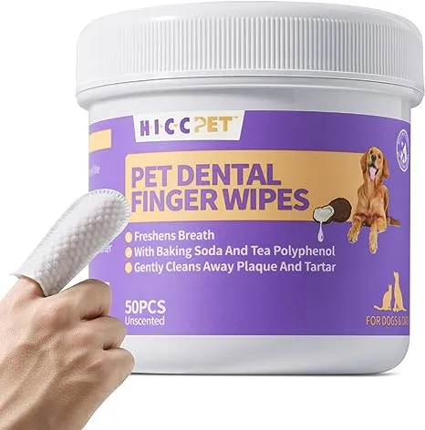 HICC Pet Dental Finger Wipes