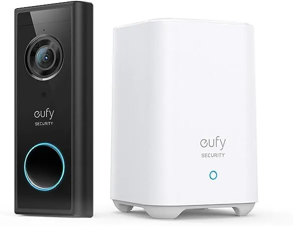 Eufy Security, Wireless Video Doorbell (Battery-Powered) with 2K HD, No Monthly Fee, On-Device AI for Human Detection, 2-Way Audio, Simple Self-Installation (Renewed)Eufy Security, Wireless Video Doorbell (Battery-Powered)…