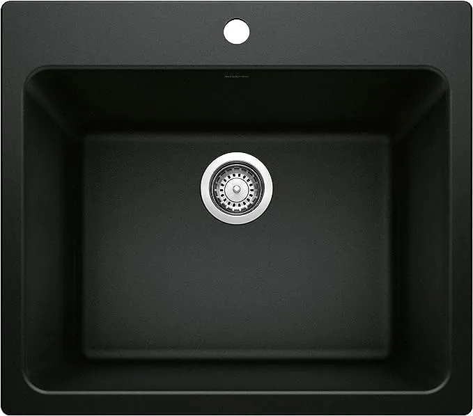 Blanco 442924 Liven Dual Mount Laundry Sink - Coal Black