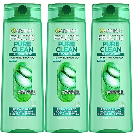 Garnier Hair Care Fructis Pure Clean Shampoo, 12.5 Fl Oz, 2 Count