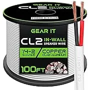 14/2 Speaker Wire 200 Feet 14 Gauge copper Clad Aluminum Fire Safety In Wall