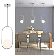 SeeU Modern Pendant Lighting One Light Chandelier Globe Black Pendant Light Indoor Hanging Light Fixture for Kithchen Island Dinning Room Bedroom