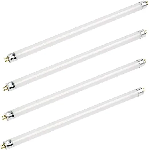 Bluex Bulbs - 4 Pack F14T5/841 14W 22 Inch T5 Fluorescent Tube Light Bulb 4100K Cool White Mini Bi-Pin (G5) Base Straight Tube Light Bulb