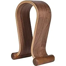 SAMDI Wood Headphone Stand, Headphones Hanger Holder Mount Omega Compatible for Sony, Bose, Shure, Jabra, JBL, AKG Gaming Headphones Display et. (Walnut)