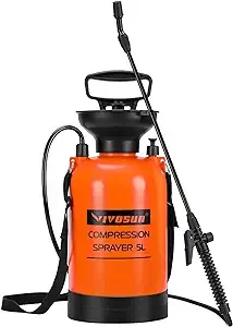 VIVOSUN 1.35-Gallon Pump Pressure Sprayer, Pressurized Lawn & Garden Water Spray Bottle with Adjustable Shoulder Strap, for Spraying Plants, Garden Watering and Household Cleaning