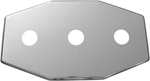 LASCO 03-1654 Smitty Plate, Three Hole, Used to Cover Shower Wall Tile, Stainless Steel 8-Inch Center