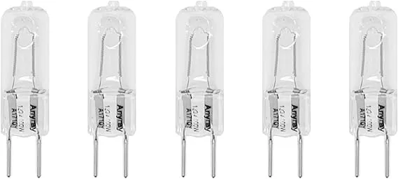 Anyray A1710Y (10)-Bulbs G8 100W 100 Watt 130V Halogen T4 Light G8 Bulbs 120V GY8.6 lamps