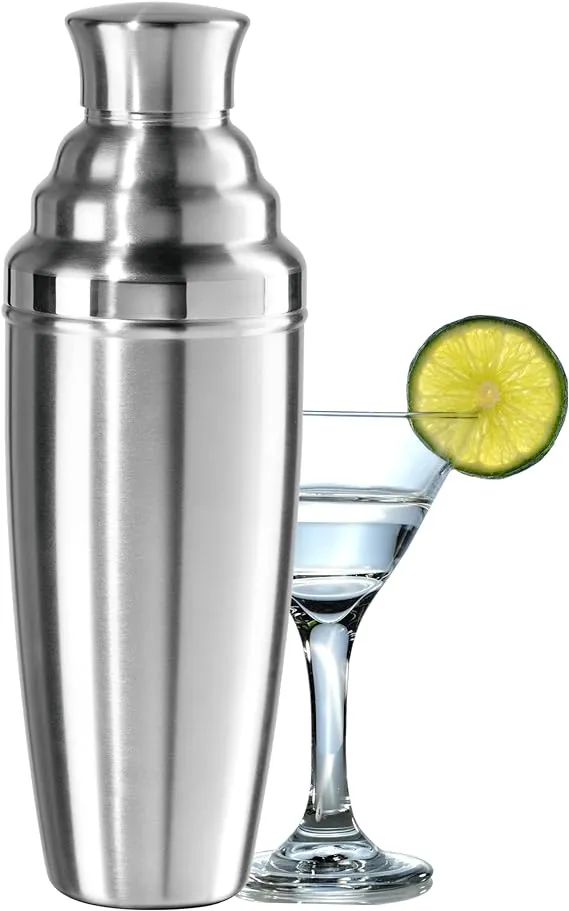 Oggi Jumbo Cocktail Shaker 60 oz - Stainless Steel Construction, Built in Strainer - Ideal Large Cocktail Shaker for Parties, Mixes 12 Martinis