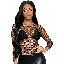 Leg Avenue Women's Long Sleeved Industrial Fishnet Shirt