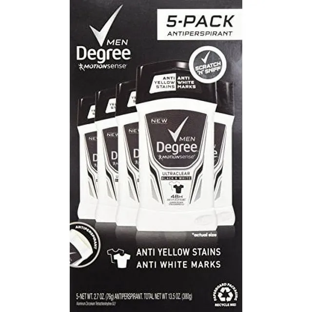 Degree Men Adrenaline Series Antiperspirant & Deodorant 2.7oz 5pack +1.7oz extra