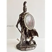 Veronese Designs Spartan King Leonidas with Sword and Shield Bronzed Statue - 10 Inch