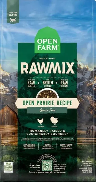 Open Farm Open Prairie Grain-Free RawMix, Dry Cat Food 8-lb