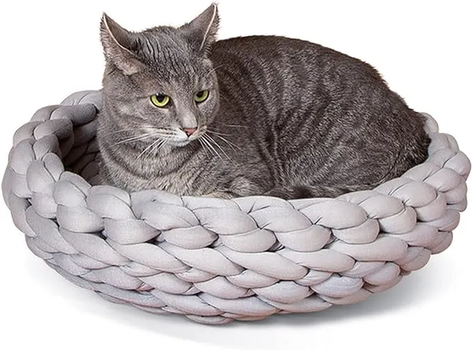 Knitted Pet Bed - K&H Pet Products Gray