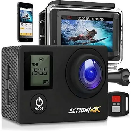 ACTION! Cam - 4K Ultra HD WiFi Camera, 1080p+ Sports Action Camera &amp; Camcorder