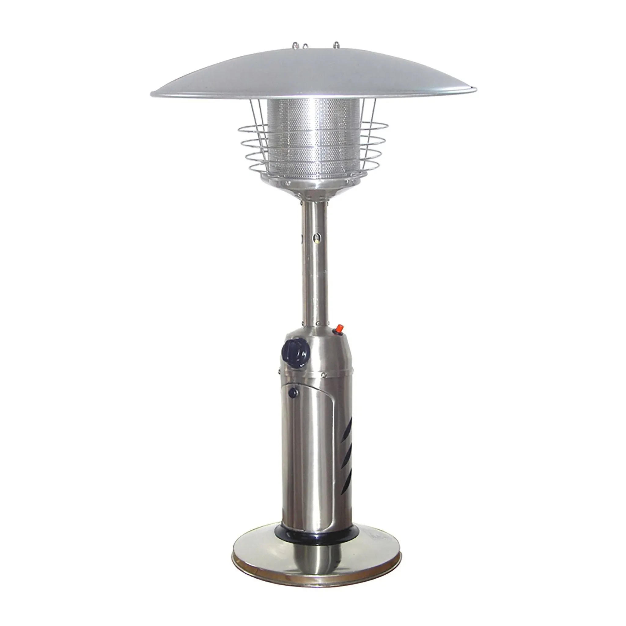 Hiland HLD032-CG Portable Table Top Patio Heater, 11,000 BTU, Use 1lb or 20Lb Propane Tank, Bronze/Gold Hammered Finish