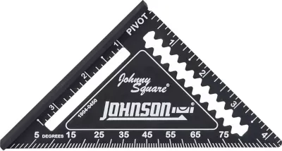 Johnson Level & Tool 1904-0450 Johnny Square Professional Easy-Read Finish Square, 4.5", Black, 1 Square