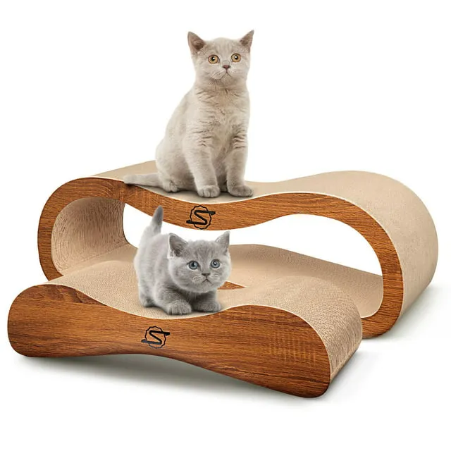 FluffyDream 2 in 1 Cat Scratcher Lounge Bed