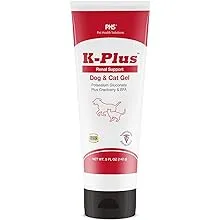 K-Plus Potassium Gluconate Renal Gel Plus Cranberry and EPA for Dogs and Cats - Veterinarian Approved Renal Supplement - Supports Potassium Balance - 5 oz