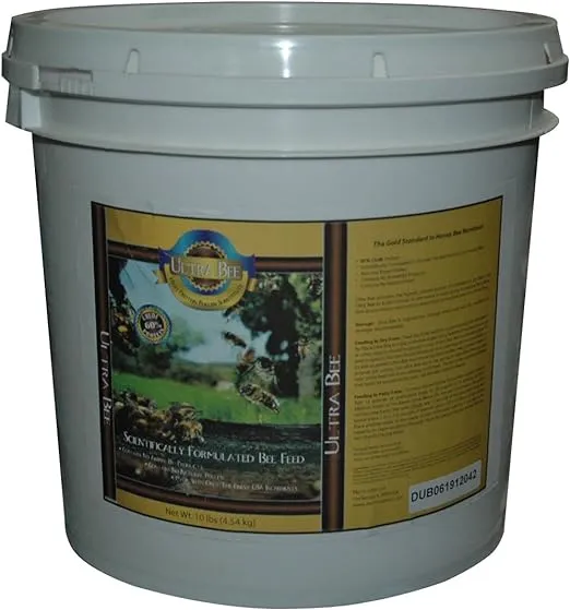 Mann Lake Pollen Substitute Dry Feed, High Protein, Boosts Brood, Healthy Colony, Beekeeper Essential, Free from Animal by-Products, Rich in Vitamins & Amino Acids, 10 lb