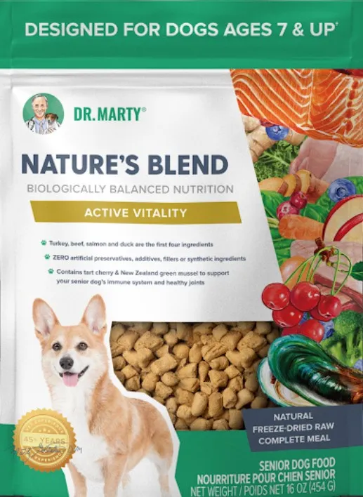 Dr. Marty Nature's Blend For Active Vitality Seniors Freeze Dried Raw Dog Food, 6 oz