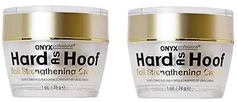 Onyx Professional 2 Pack Hard As Hoof Nail Strengthening Cream with Coconut Scent Nail Strengthener and Nail Growth Cream, 1 Ounce (Pack of 2)