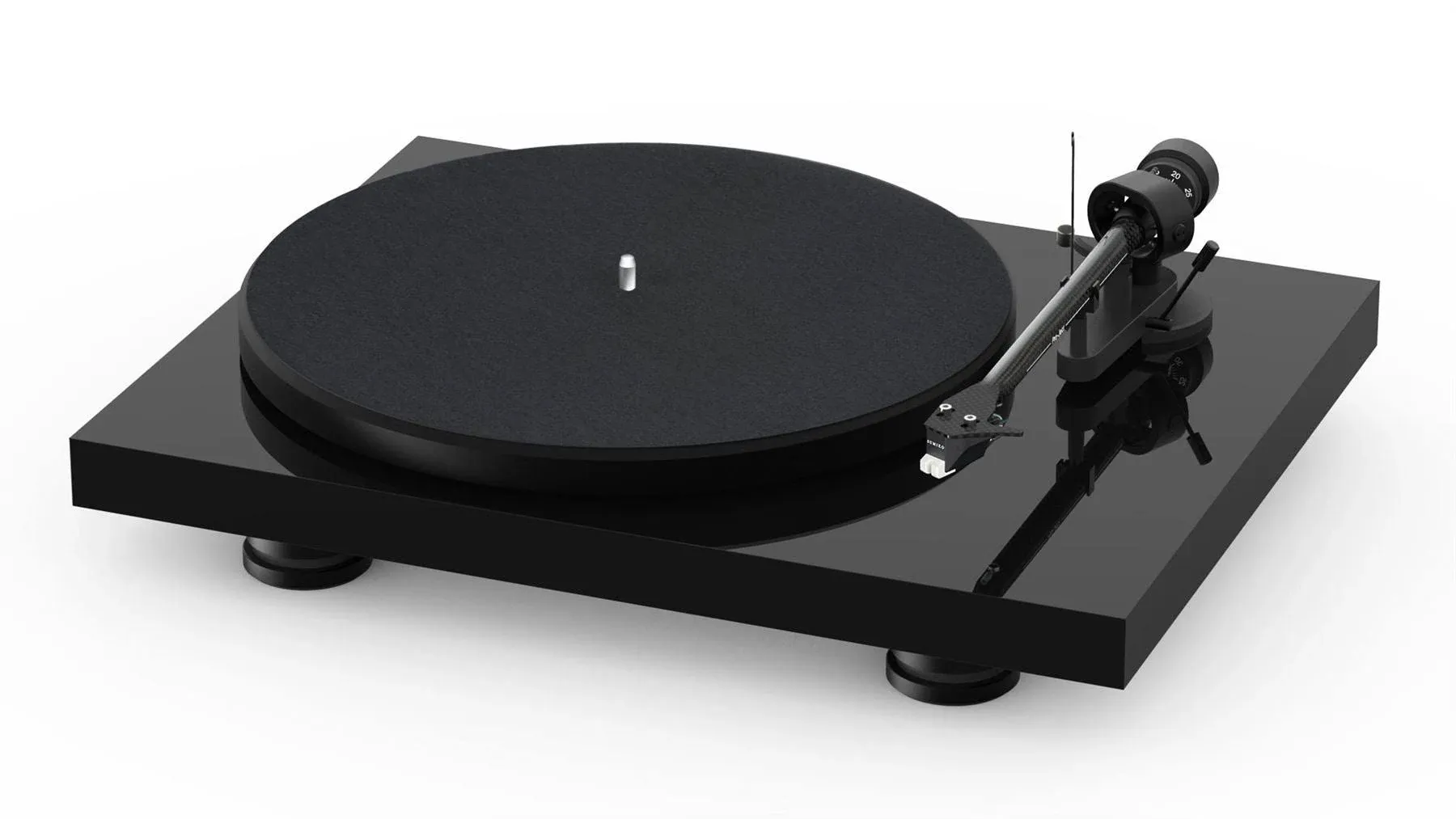 Pro-Ject Debut Carbon EVO, Audiophile Turntable with Carbon Fiber tonearm, Electronic Speed Selection and pre-Mounted Sumiko Rainier Phono Cartridge (Satin Black)