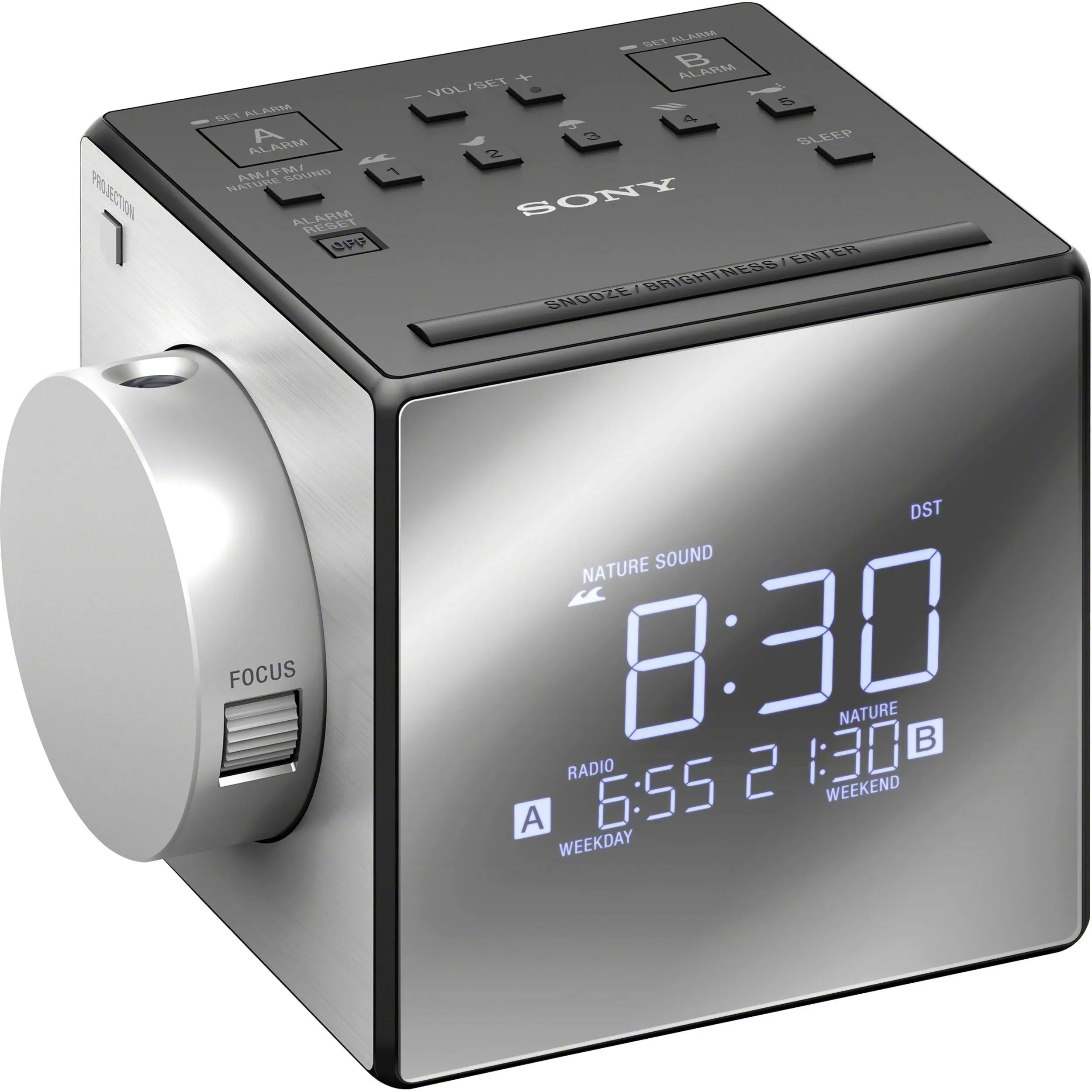 Sony Alarm Clock Radio with Time Projection