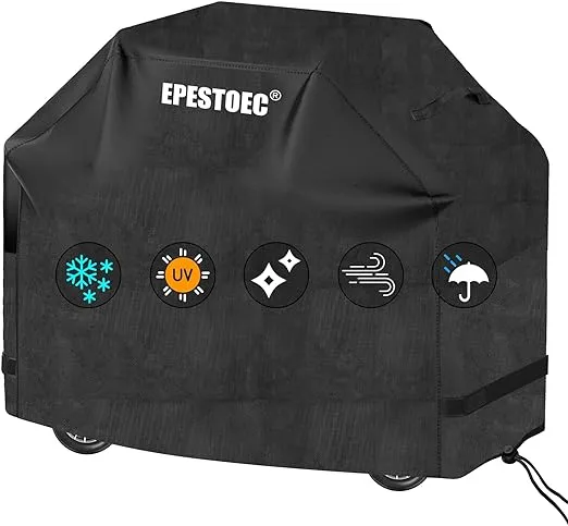 EPESTOEC Grill Cover 58 Inch Black Grill Cover for Outdoor Grill,BBQ Cover