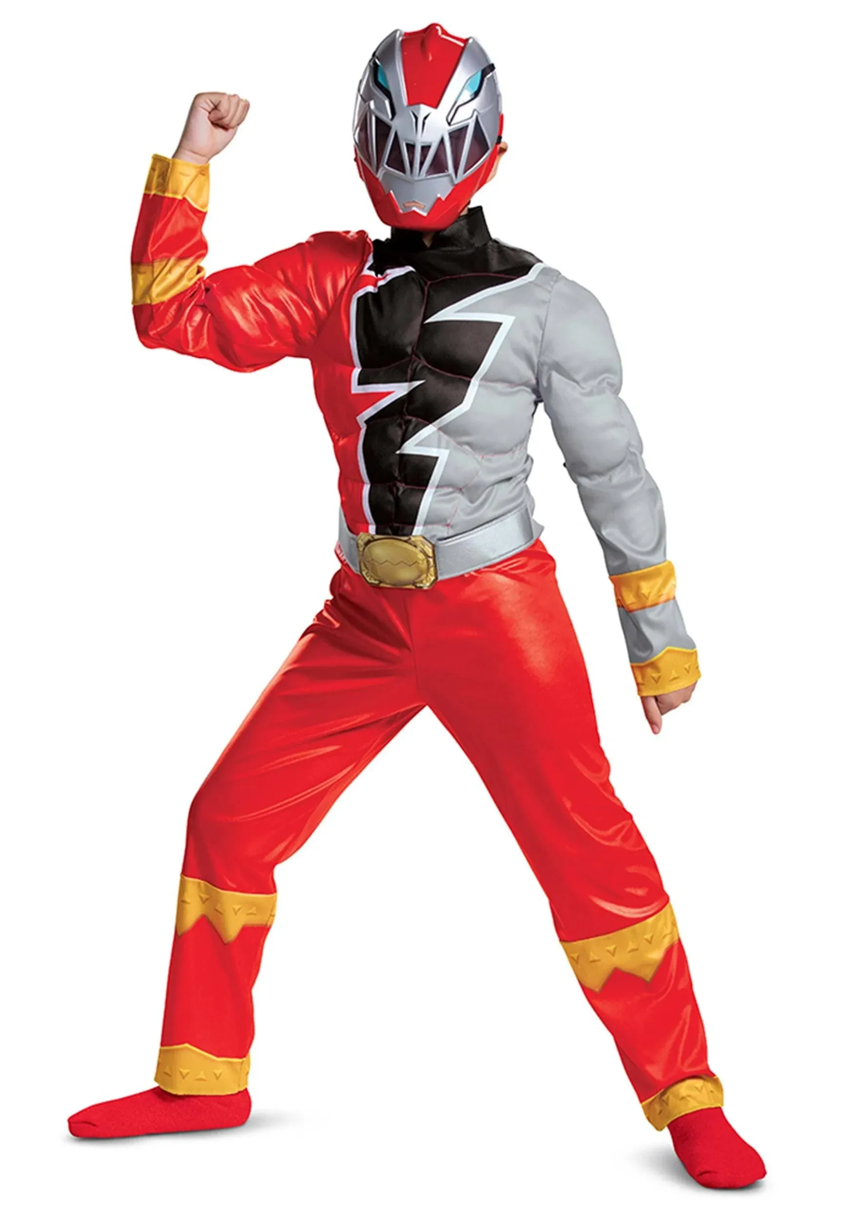 Kids Power Rangers Dino Fury Red Ranger Costume