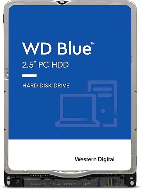 Western Digital 1TB WD Blue Mobile Hard Drive HDD - 5400 RPM, SATA 6 Gb/s, 128 MB Cache, 2.5" - WD10SPZX