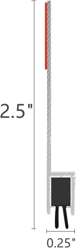 BAINING Metal Door Draft Stopper, 43.5 Inch Under Door Sweep Bottom Blocker Seal Strip, Aluminium Sweeps Anti Mouse Bite, Brown