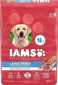 IAMS Large Breed Adult Dry Dog Food Lamb & Rice Recipe, 15 lb. Bag