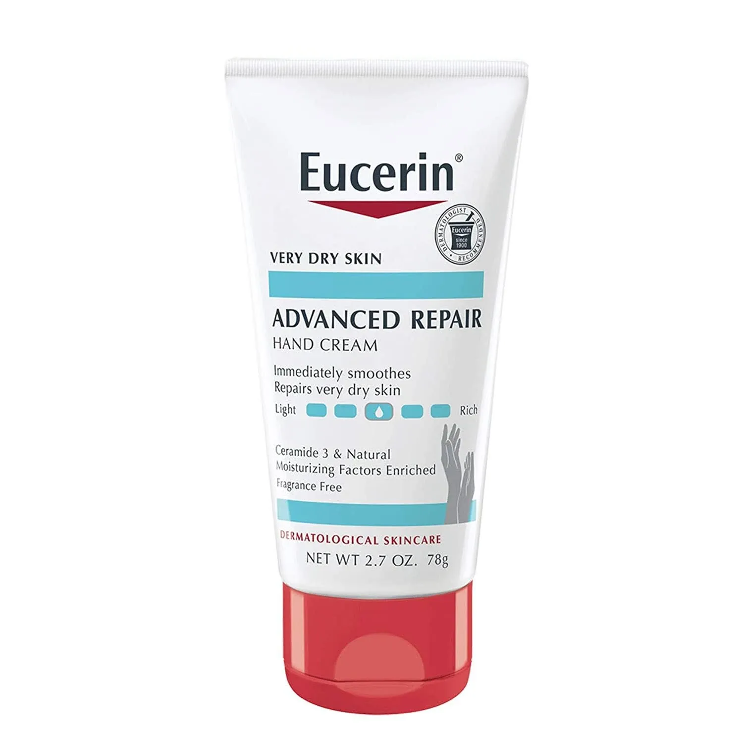 Eucerin Advanced Repair Hand Cream - Pack of 3, Fragrance Free, Hand Lotion for Very Dry Skin - 2.7 oz Tubes