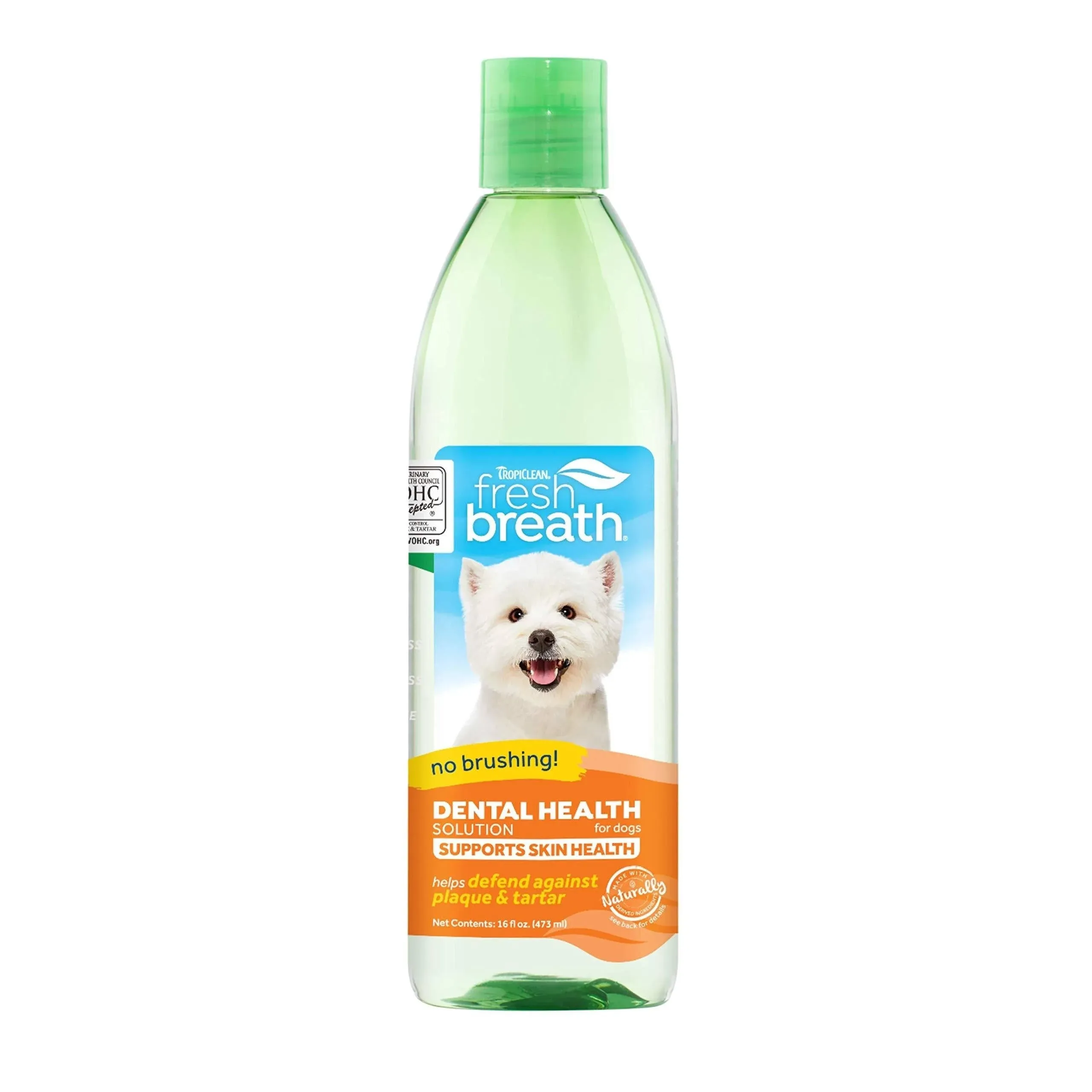 TropiClean Fresh Breath Plus Skin & Coat Water Additive 16 oz