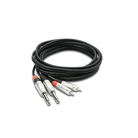 Hosa HSS-005X2 Câble d'interconnexion stéréo TRS Pro Dual REAN 6,35 mm 1,5 m