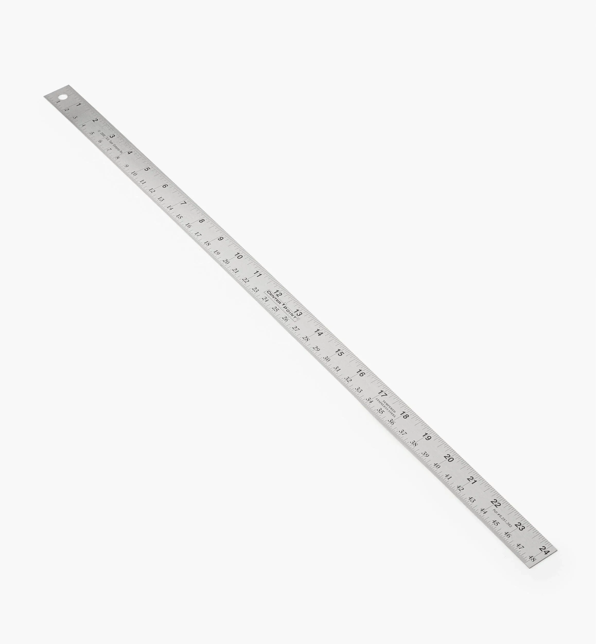 12 in. Stainless Steel Ruler with Patented Centerpoint Scale